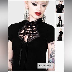 Killstar malady top black size medium